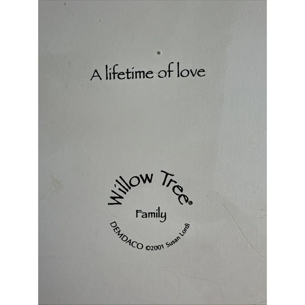 6" Willow Tree Family A Lifetime of Love Hang Plaque Ornament Susan Lordi 2001 - Picture 6 of 6